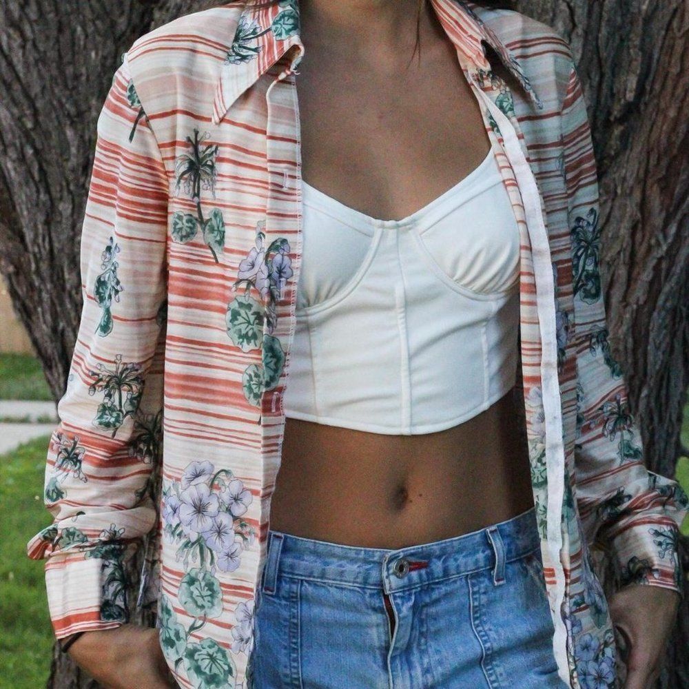 Seventies Button Up Blouse